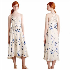 Anthropologie Inkdrop Midi Dress